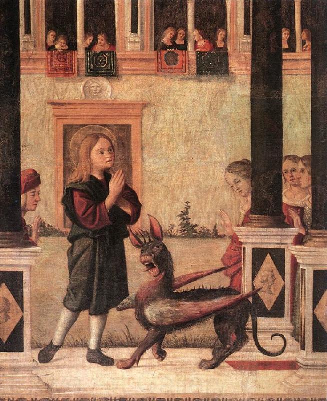 CARPACCIO, Vittore The Daughter of of Emperor Gordian is Exorcised by St Triphun (detail) dfg Spain oil painting art